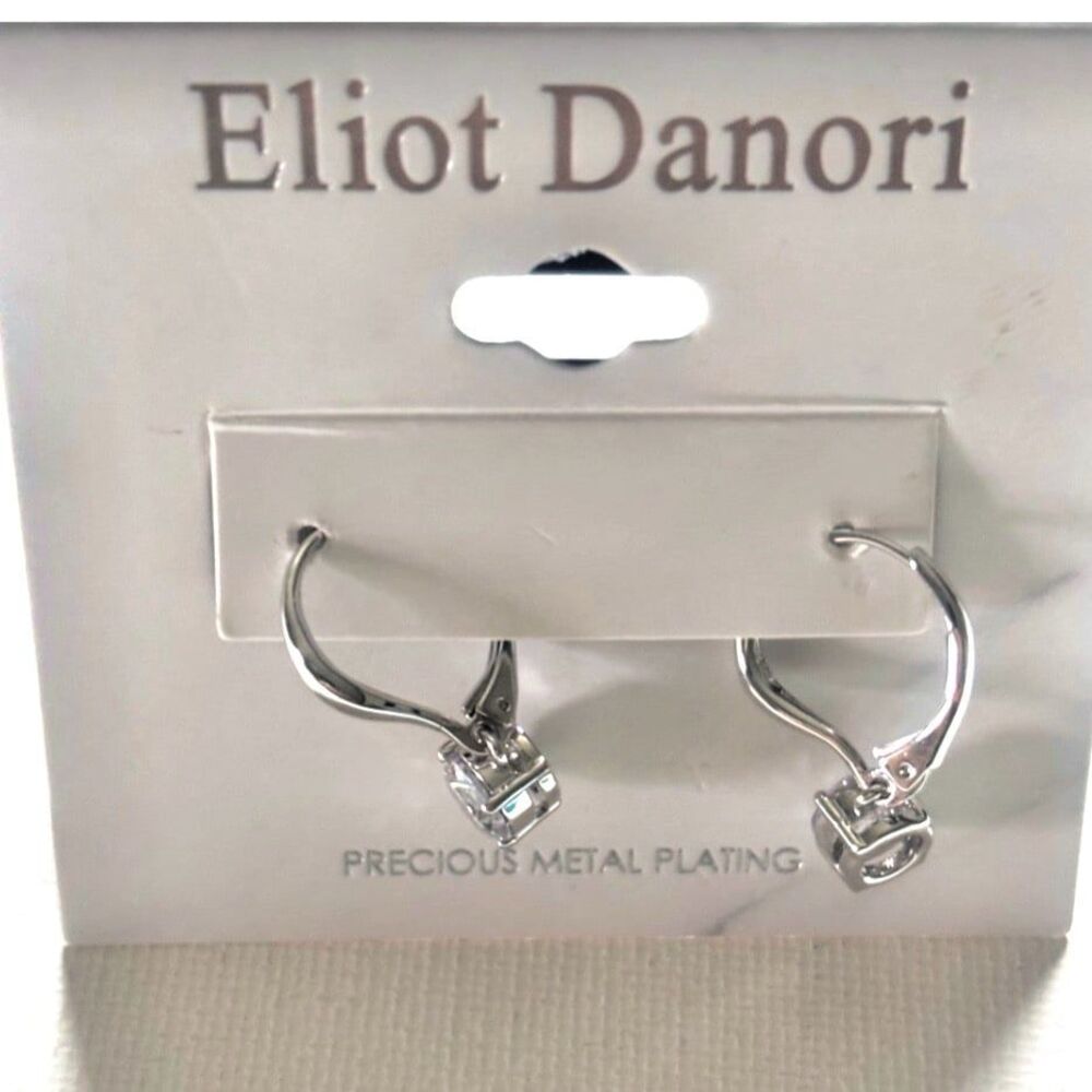 Eliot Danori Sterling Silver Earrings Classic Sparkle Studs for Women Gift Box